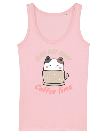 Coffee and Cat Cotton Pink