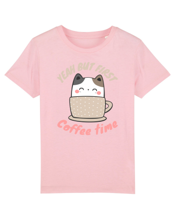 Coffee and Cat Cotton Pink