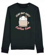 Coffee and Cat Bluză mânecă lungă Unisex Rise