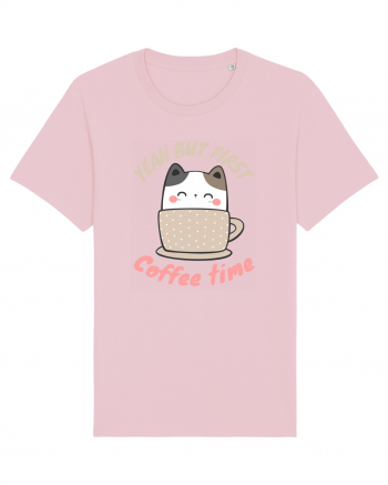 Coffee and Cat Cotton Pink