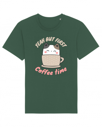 Coffee and Cat Bottle Green