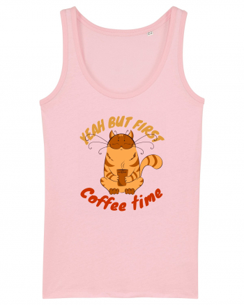 Coffee and Cat Cotton Pink