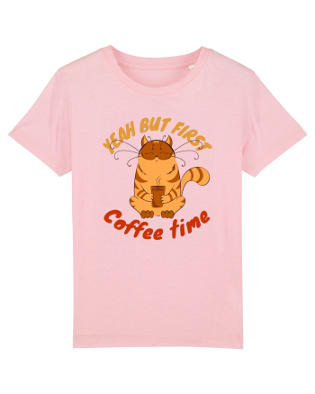 Coffee and Cat Cotton Pink