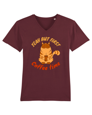 Coffee and Cat Burgundy