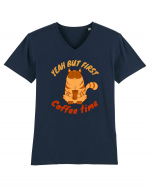 Coffee and Cat Tricou mânecă scurtă guler V Bărbat Presenter