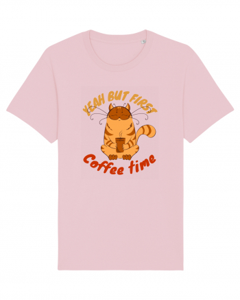 Coffee and Cat Cotton Pink