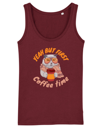 Coffee and Cat Burgundy