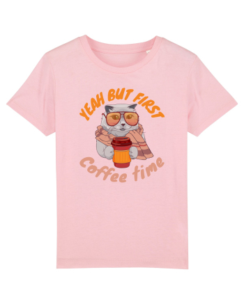Coffee and Cat Cotton Pink