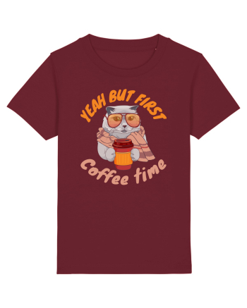 Coffee and Cat Burgundy