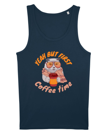 Coffee and Cat Navy