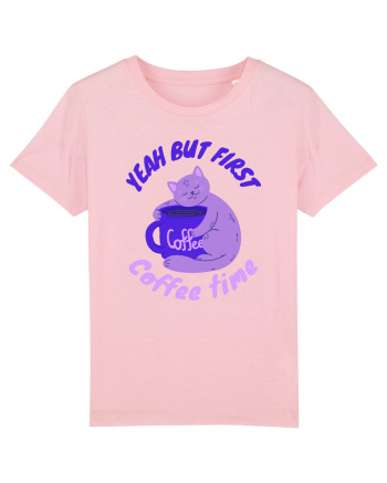 Coffee and Cat Cotton Pink