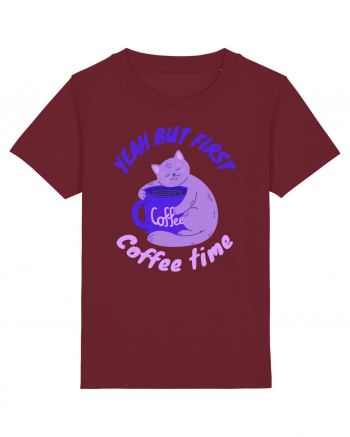 Coffee and Cat Burgundy