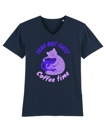 Coffee and Cat French Navy