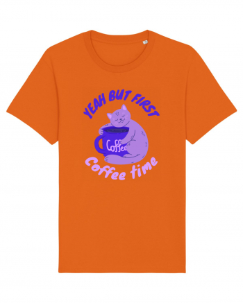 Coffee and Cat Bright Orange