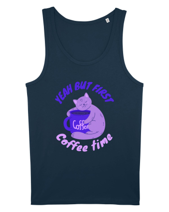 Coffee and Cat Navy