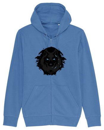 Black Wolf Bright Blue