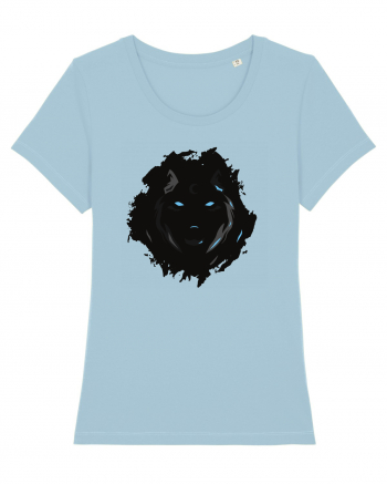 Black Wolf Sky Blue