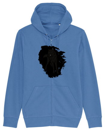 Black Wolf Bright Blue