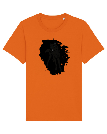 Black Wolf Bright Orange