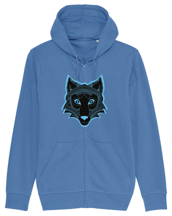 Black Wolf Bright Blue