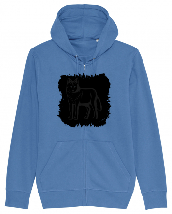 Black Wolf Bright Blue