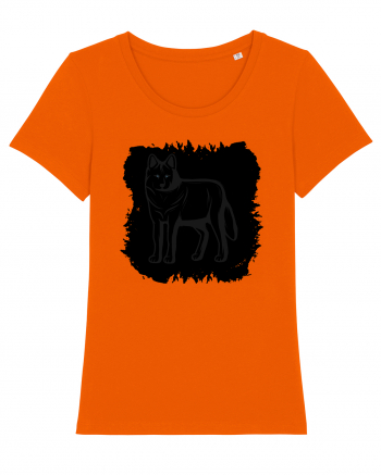 Black Wolf Bright Orange