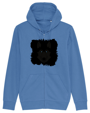 Black Wolf Bright Blue