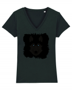 Black Wolf Tricou mânecă scurtă guler V Damă Evoker