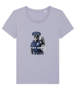police Tricou mânecă scurtă guler larg fitted Damă Expresser