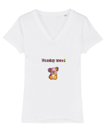 Monday Mood Tricou mânecă scurtă guler V Damă Evoker
