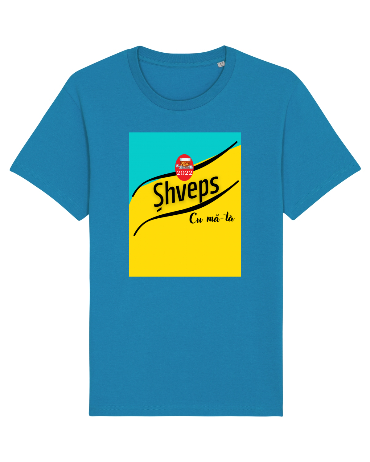Tricou mânecă scurtă Unisex Rocker Azur