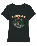 Cabin Life Tricou mânecă scurtă guler larg fitted Damă Expresser