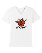 Heart Breaker (inimă străpunsă) Tricou mânecă scurtă guler V Bărbat Presenter