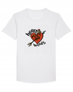 Heart Breaker (inimă străpunsă) Tricou mânecă scurtă guler larg Bărbat Skater