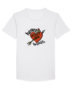 Heart Breaker (inimă străpunsă) Tricou mânecă scurtă guler larg Bărbat Skater
