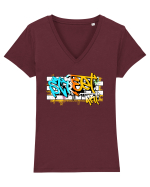 Street Art Tricou mânecă scurtă guler V Damă Evoker