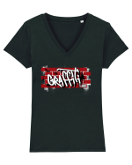Graffiti Love Tricou mânecă scurtă guler V Damă Evoker