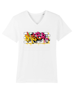 Graffiti Mser Tricou mânecă scurtă guler V Bărbat Presenter