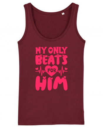 My Only Beats for Him / pentru cupluri Burgundy