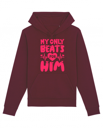 My Only Beats for Him / pentru cupluri Burgundy