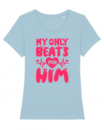 My Only Beats for Him / pentru cupluri Sky Blue