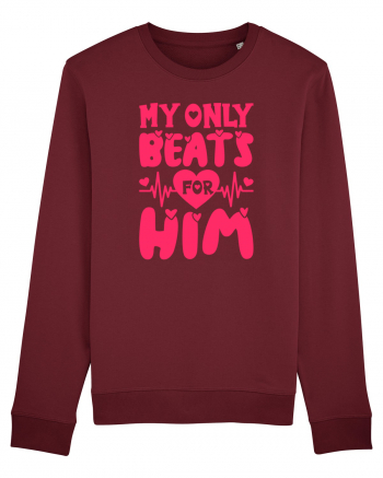 My Only Beats for Him / pentru cupluri Burgundy