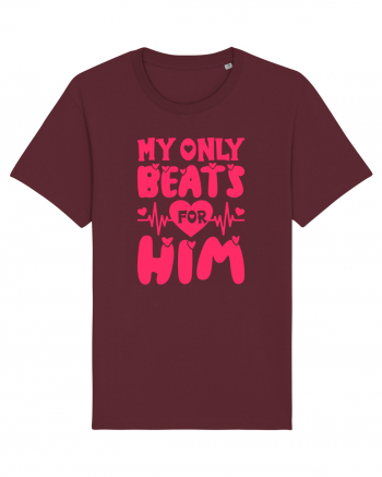 My Only Beats for Him / pentru cupluri Burgundy