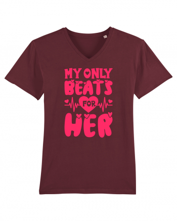 My Only Beats for Her / pentru cupluri Burgundy