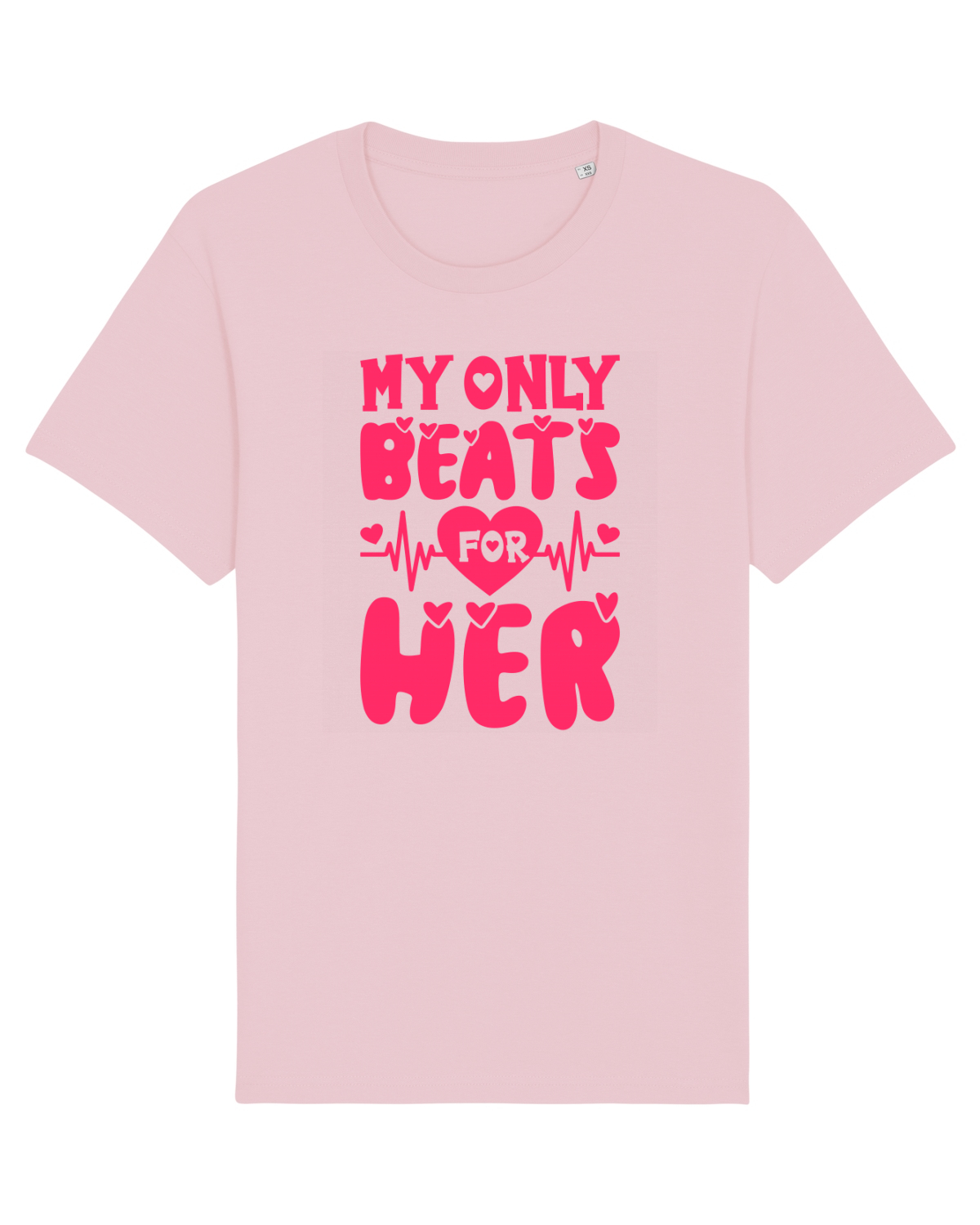 Tricou mânecă scurtă Unisex Rocker Cotton Pink