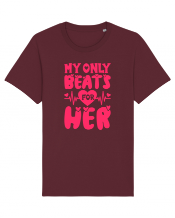 My Only Beats for Her / pentru cupluri Burgundy