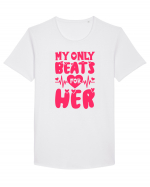 My Only Beats for Her / pentru cupluri Tricou mânecă scurtă guler larg Bărbat Skater