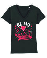 Be My Valentine / pentru cupluri Tricou mânecă scurtă guler V Damă Evoker