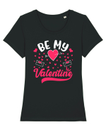 Be My Valentine / pentru cupluri Tricou mânecă scurtă guler larg fitted Damă Expresser