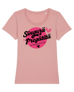 Singura si pregatita Tricou mânecă scurtă guler larg fitted Damă Expresser